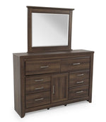 Juararo Dark Brown Dresser with 6 Drawers