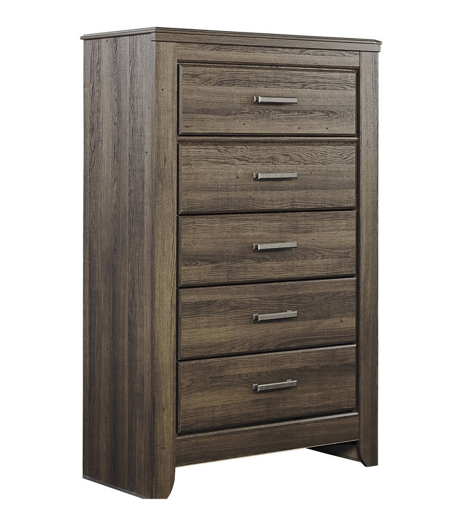 Juararo Dark Brown Wood 5-Drawer Chest