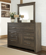 Juararo Dark Brown Wood Dresser Mirror