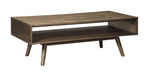 Kisper Dark Brown Wood Coffee Table