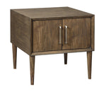 Kisper Dark Brown Wood End Table Square