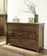 Lakeleigh Brown Wood 7-Drawer Dresser