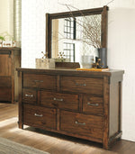 Lakeleigh Brown Wood 7-Drawer Dresser