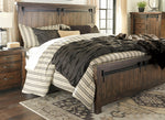 Lakeleigh Brown Wood Cal King Panel Bed