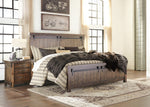 Lakeleigh Brown Wood Cal King Panel Bed