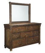 Lakeleigh Brown Wood Dresser Mirror