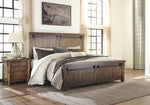 Lakeleigh Brown Wood Queen Panel Bed