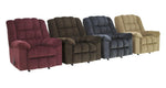 Ludden Blue Fabric Manual Rocker Recliner