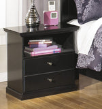 Maribel 6-Pc Black Wood Queen Panel Bedroom Set