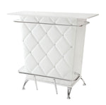 Fuero White Leatherette Bar Table