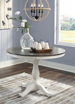 Nelling Two-Tone Wood Round Dining Table