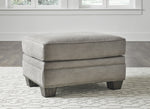 Olsberg Steel Suede-Like Fabric Ottoman