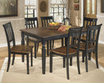 Owingsville 2 Brown/Black Wood Side Chairs