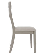 Parellen 2 Gray Wood/Fabric Side Chairs