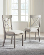 Parellen 2 Gray Wood/Fabric Side Chairs