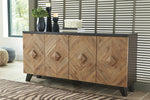 Robin Ridge Two-Tone Brown Wood Accent Cabinet