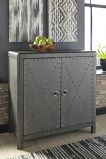 Rock Ridge Gunmetal Wood 2-Door Accent Cabinet