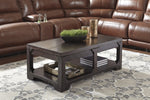 Rogness Rustic Brown Wood Lift-Top Coffee Table