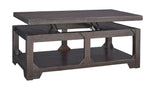 Rogness Rustic Brown Wood Lift-Top Coffee Table