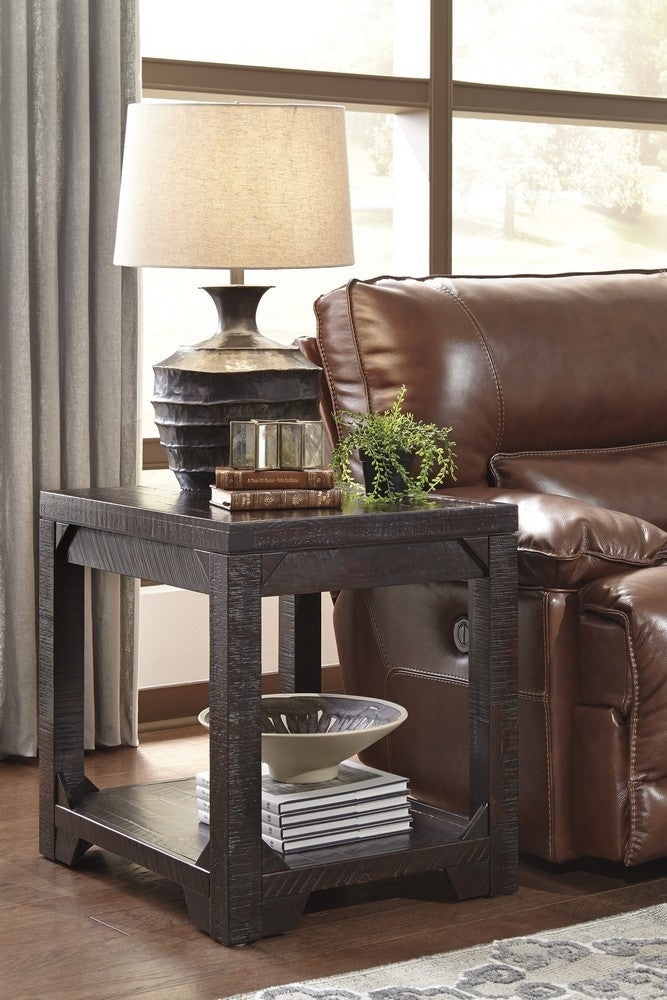 Rogness Rustic Brown Wood End Table