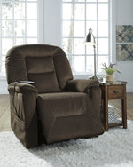 Samir Coffee Fabric Power Lift Recliner