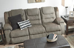 Segburg Cobblestone Fabric Manual Recliner Sofa