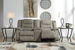 Segburg Cobblestone Fabric Manual Recliner Loveseat