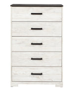 Shawburn Whitewash Wood 5-Drawer Chest