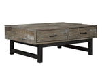 Mondoro Grayish Brown Lift-Top Coffee Table