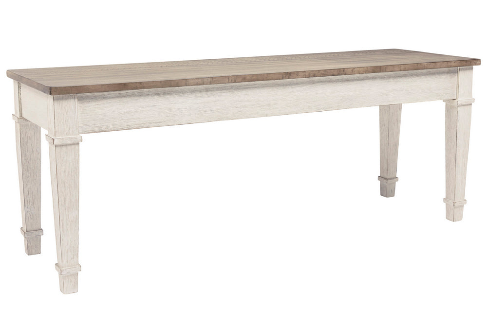 Skempton Light Brown/White Dining Bench