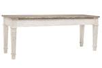 Skempton Light Brown/White Dining Bench