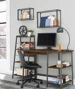 Soho 2-Pc Dark Brown/Gunmetal Office Set