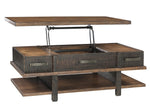 Stanah Two-Tone Wood Lift-Top Coffee Table