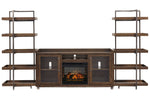 Starmore Brown Wood Entertainment Center with Infrared Fireplace Insert