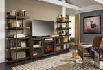 Starmore Brown Wood Entertainment Center with Infrared Fireplace Insert