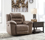 Stoneland Fossil Faux Leather Power Rocker Recliner