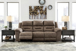 Stoneland Fossil Faux Leather Manual Recliner Sofa (Oversized)