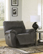 Tambo Pewter Faux Leather Manual Rocker Recliner