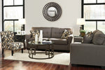 Tibbee Slate Fabric 2-Seat Sofa