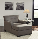 Tibbee Slate Fabric Chaise