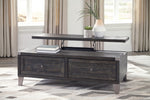 Todoe Dark Gray Lift-Top Coffee Table