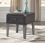 Todoe Dark Gray Rectangular End Table