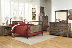 Trinell Brown Wood 1-Drawer Nightstand