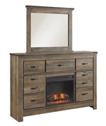 Trinell Brown Wood Dresser Mirror