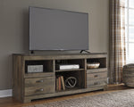 Trinell Rustic Brown Wood LG TV Stand