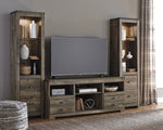 Trinell Rustic Brown Wood LG TV Stand