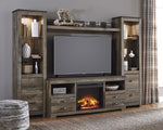 Trinell Rustic Brown Wood Tall Pier