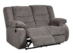 Tulen Gray Chenille Manual Recliner Loveseat