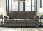 Tulen Gray Chenille Manual Recliner Sofa