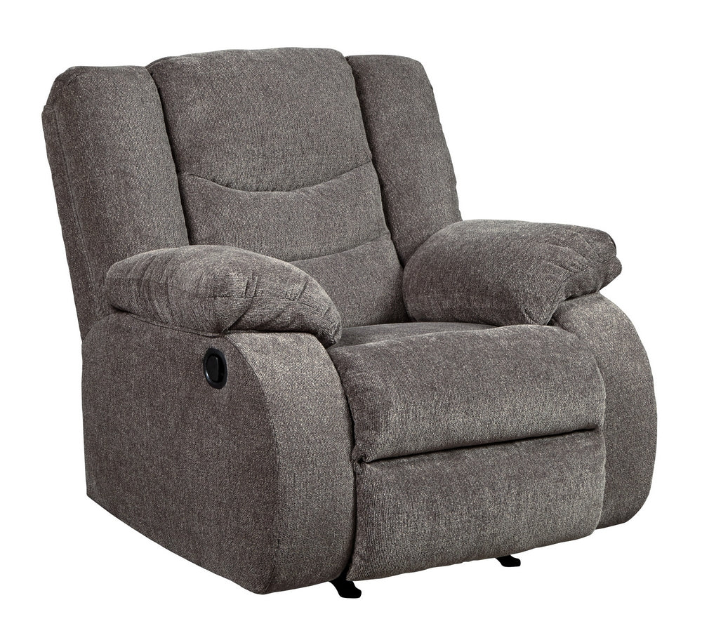 Tulen Gray Chenille Manual Rocker Recliner